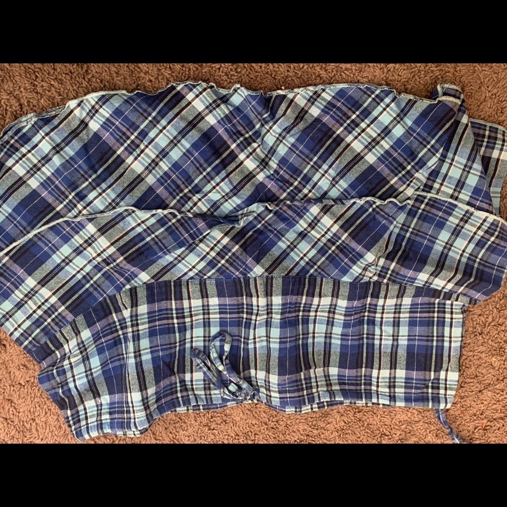 A blue plaid children’s skirt